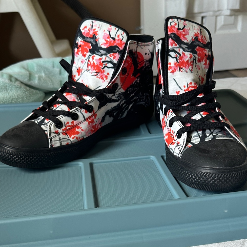 Men Shoes - Black and Red